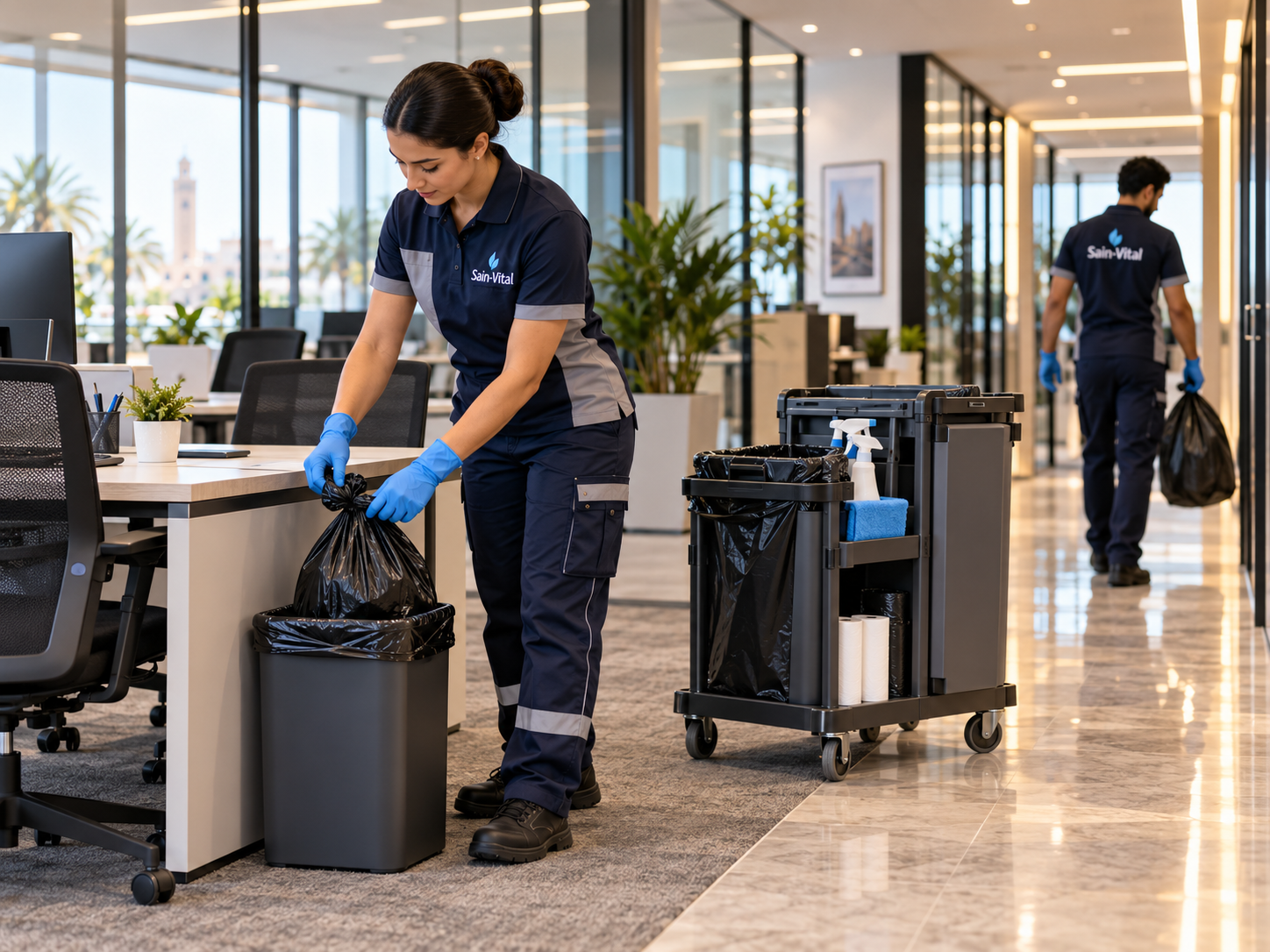 Vidage des poubelles et entretien professionnel Sain Vital